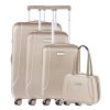 CarryOn Skyhopper 4-Delige Kofferset Beautycase/S/M/L champagne Harde Koffer