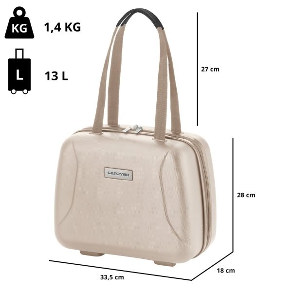 CarryOn Skyhopper 4-Delige Kofferset Beautycase/S/M/L champagne Harde Koffer