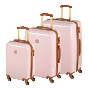 Princess Traveller Trendy Dots Set (SML) pink Harde Koffer