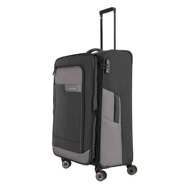 Travelite Viia 4 Wheel Trolley L Expandable anthracite Trolley