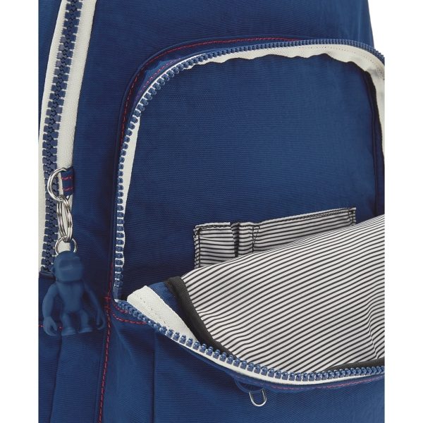 Kipling Seoul Rugtas admiral blue backpack van Nylon