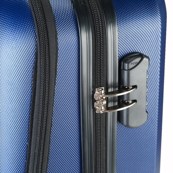 Princess Traveller Sydney Cabin Laptop Trolley dark blue Harde Koffer van ABS