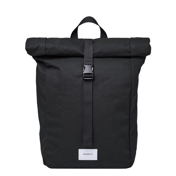 Sandqvist Kaj Backpack black with black webbing backpack