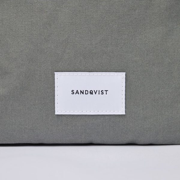 Sandqvist Kaj Backpack dusty green with navy webbing backpack