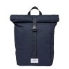 Sandqvist Kaj Backpack navy blue with navy webbing backpack