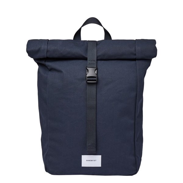 Sandqvist Kaj Backpack navy blue with navy webbing backpack