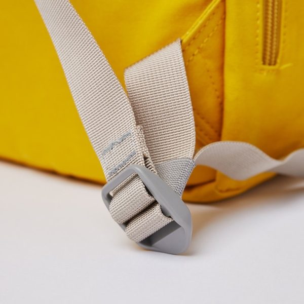 Sandqvist Kaj Backpack yellow with grey webbing backpack van Katoen
