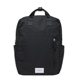 Sandqvist Knut Backpack black with black webbing backpack