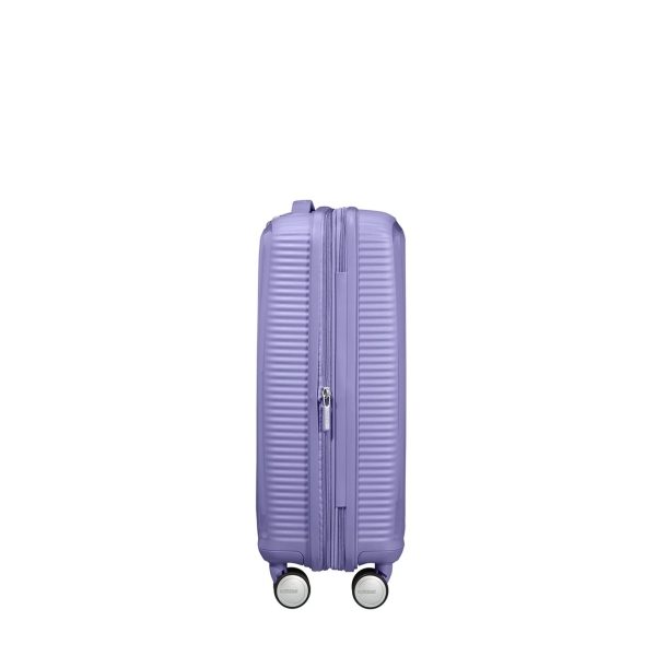 American Tourister Soundbox Spinner 55 Expandable lavender Harde Koffer van Polypropyleen