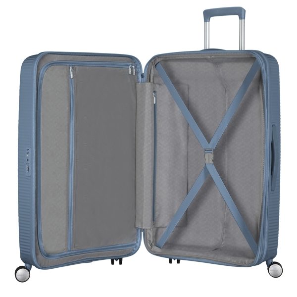 American Tourister Soundbox Spinner 77 Expandable stone blue Harde Koffer
