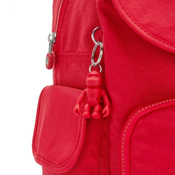 Kipling City Pack Rugzak red rouge backpack van Nylon