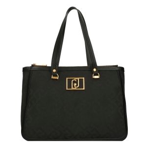 Liu Jo Romantica Shopping Bag logo nero Damestas