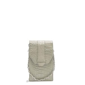 MOSZ Phone Bag Large Croco taupe/brushed silver Damestas