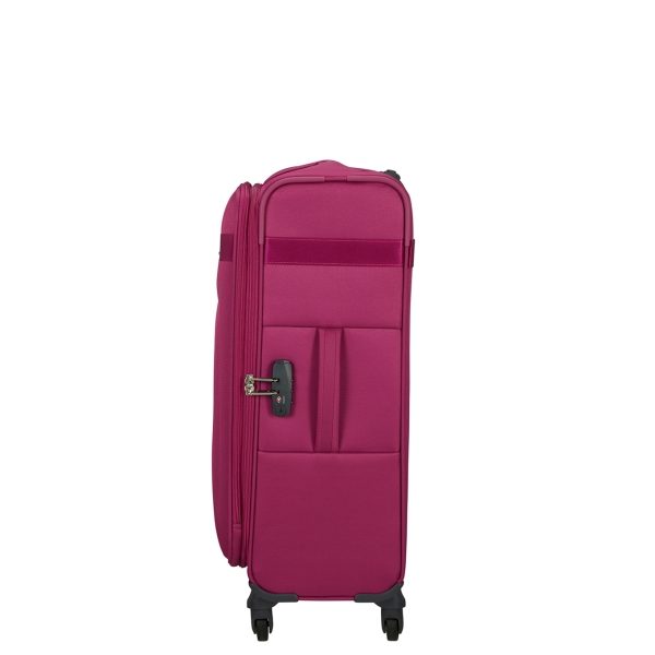 Samsonite Citybeat Spinner 66 Exp violet pink Zachte koffer van Polyester