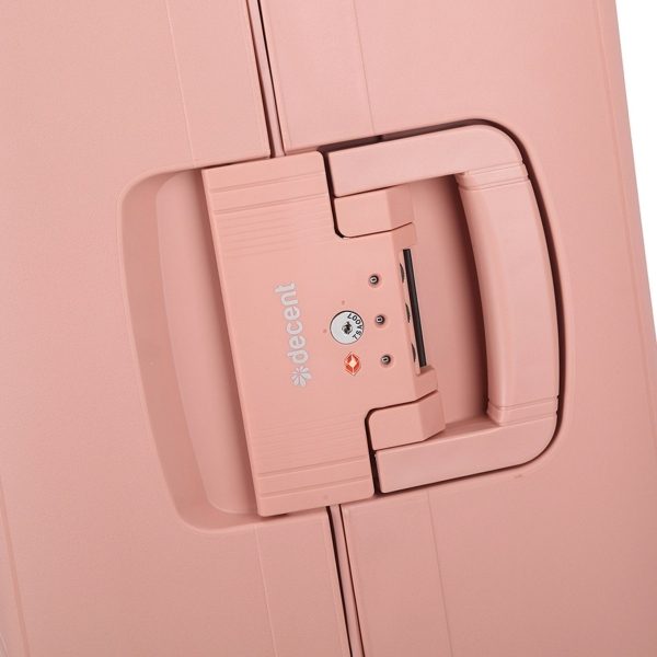 Decent Axiss-Fix 4 Wiel Trolley 78 licht roze Harde Koffer van Polypropyleen