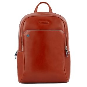 Piquadro Blue Square Large Computer Backpack With iPad cognac backpack