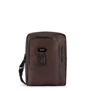 Piquadro Harper iPad Crossbody Bag dark brown Herentas